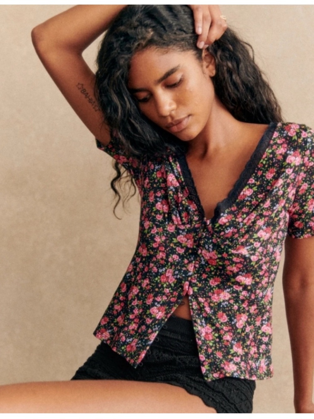 Sézane Jamie Short Sleeve Top